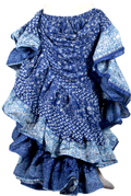 Jodha Maharani Skirt blue cotton WLS