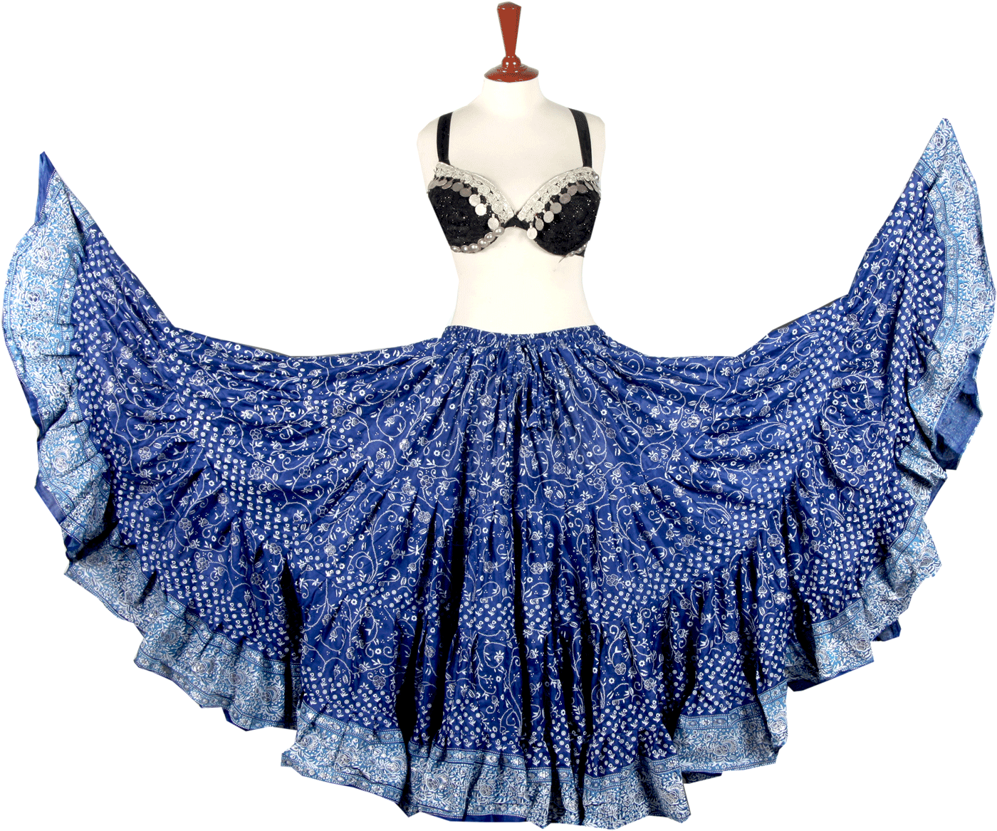 Jodha Maharani Skirt blue cotton WLS