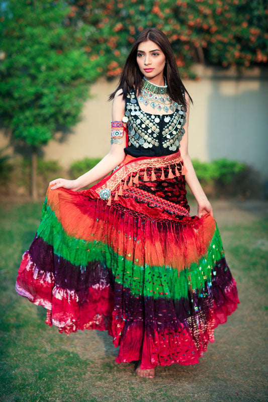 Senoritas skirt multi pink