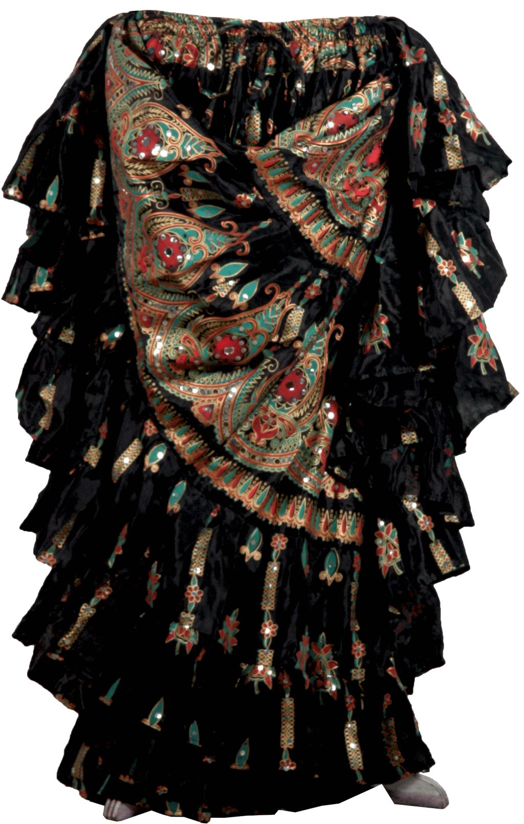 Block print skirt black beauty 2