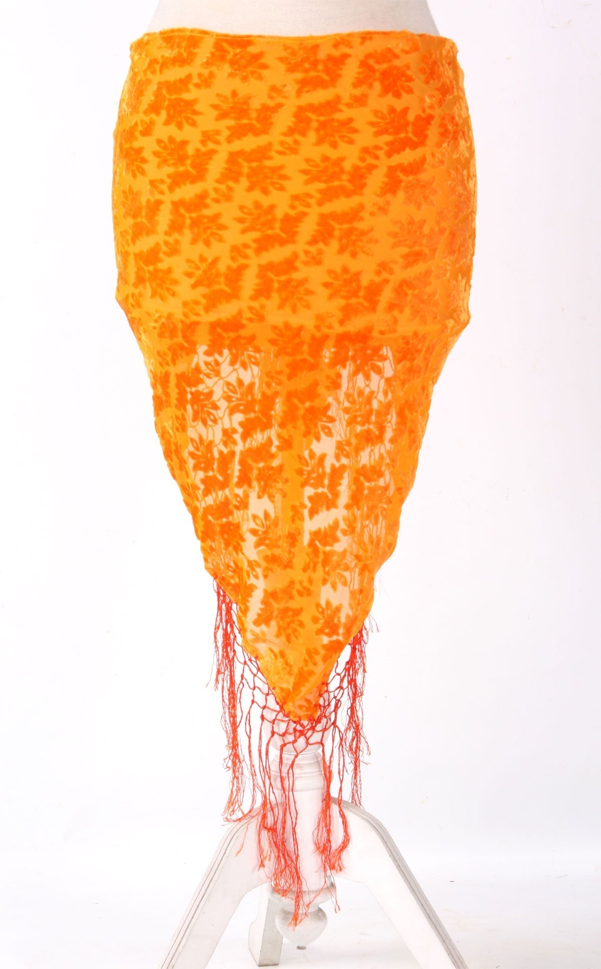 Burnout velvet hip scarf yellow WS