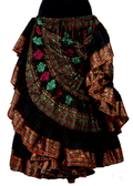 Block print skirt Maleficient with Padma border WLS