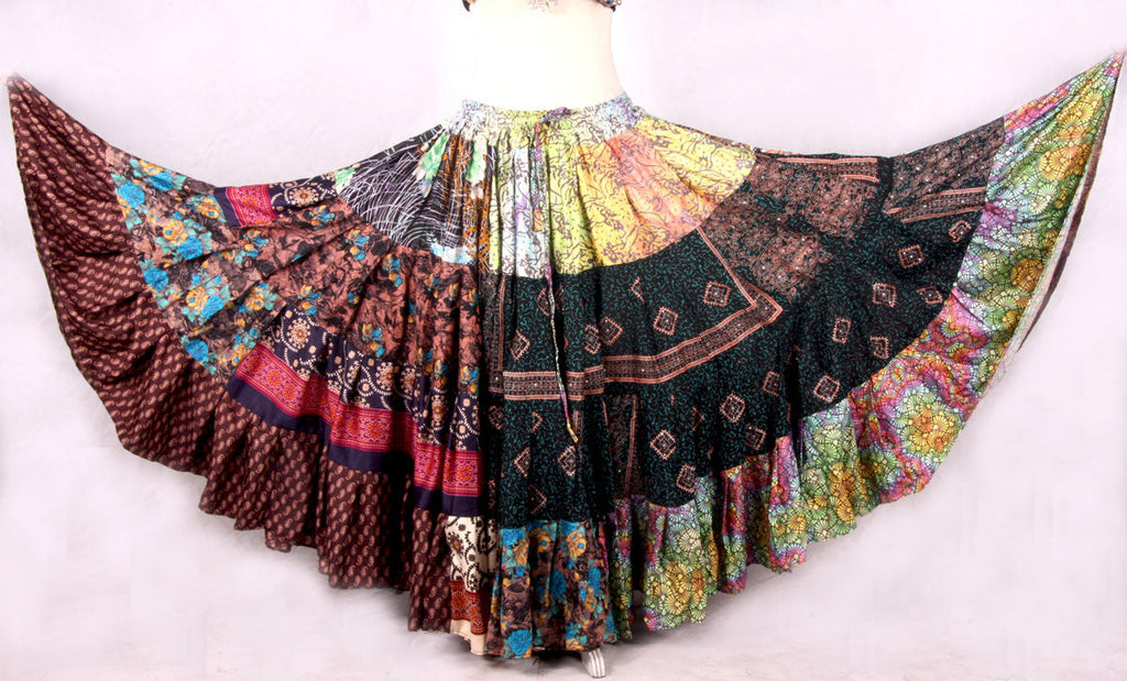 Patchwork Skirt Made From Block print Fabrics WLS
