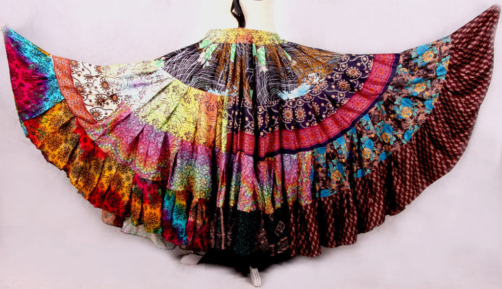 Patchwork Skirt Made From Block print Fabrics WLS