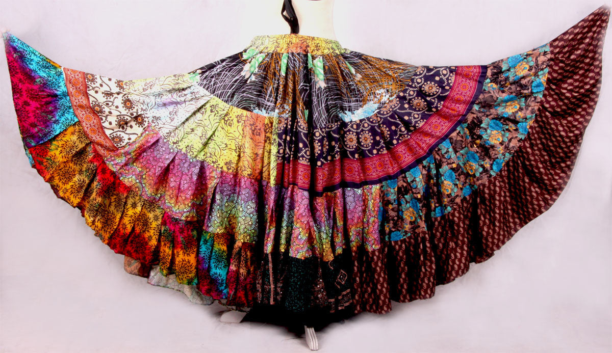 Patchwork Skirt Made From Block print Fabrics WLS
