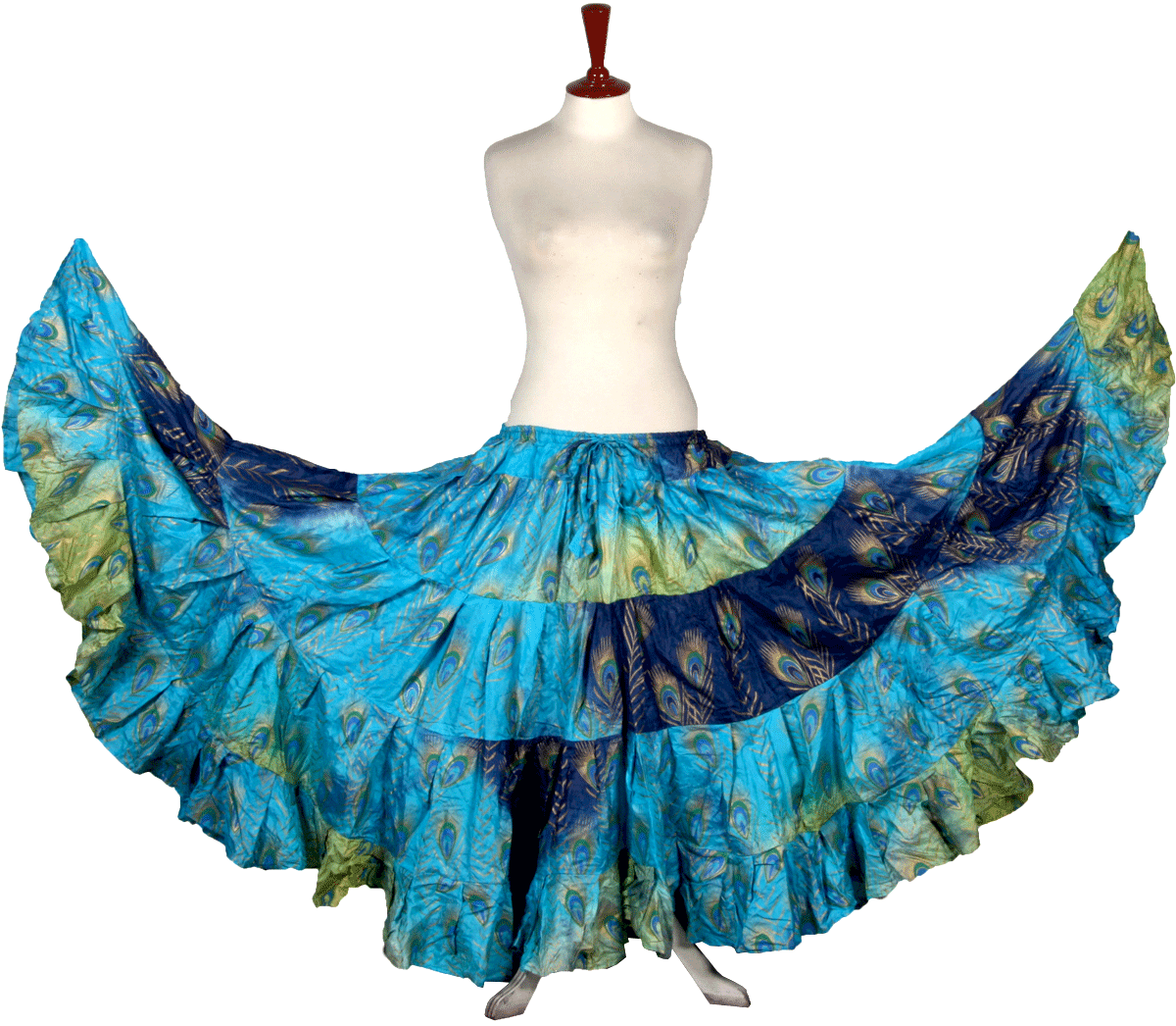 Block print skirt peacock Tye Dye