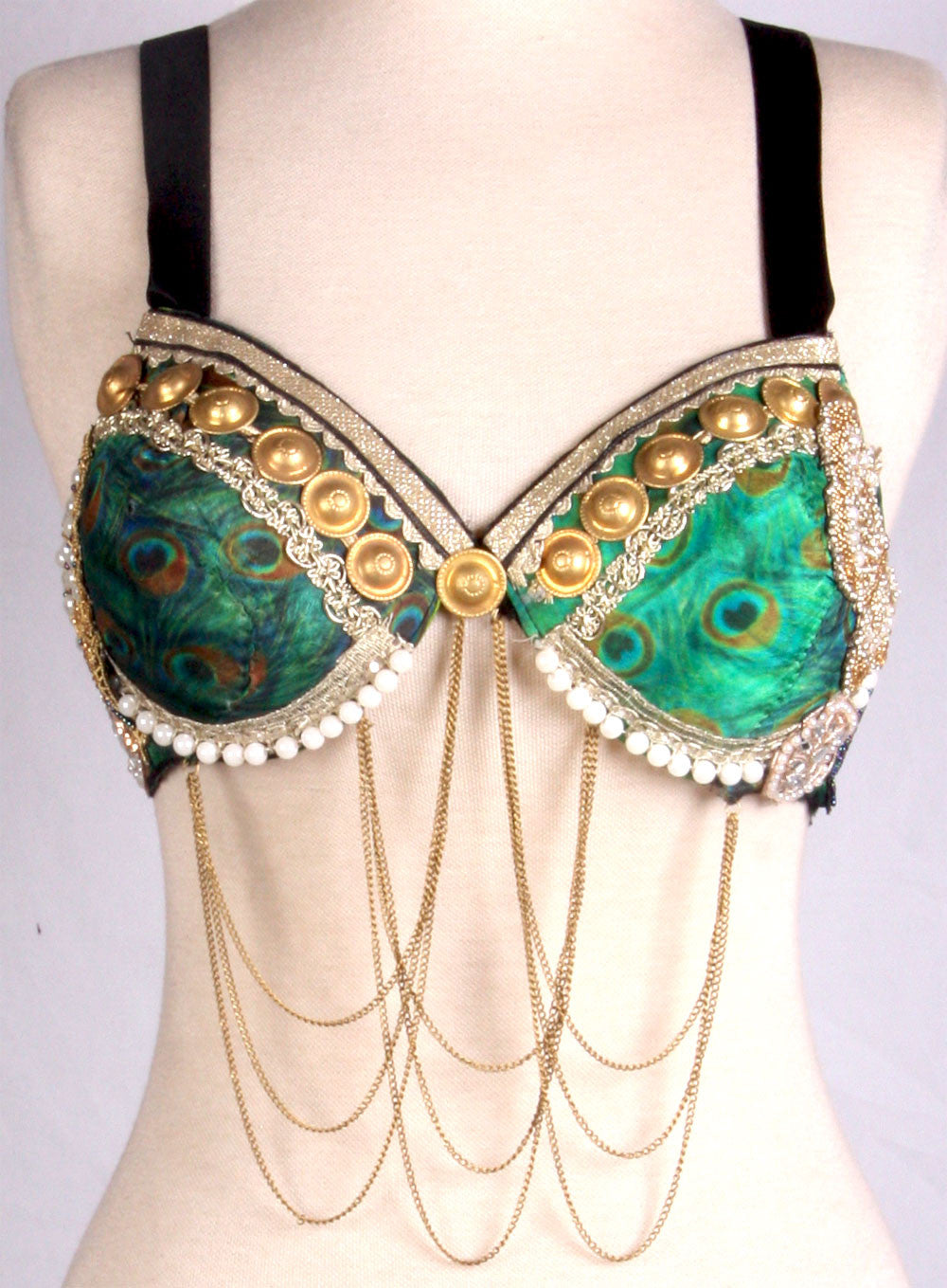 peacock base bra belt set