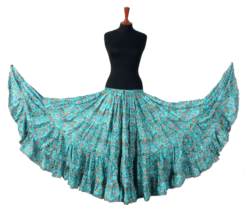 Digital print Skirt Peacock Eye WLS