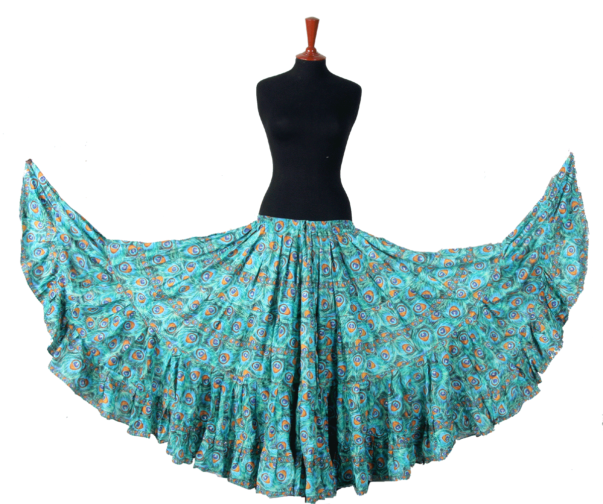 Digital print Skirt Peacock Eye WLS