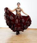 Digital print Skirt burgundy