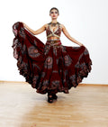 Digital print Skirt burgundy WLS