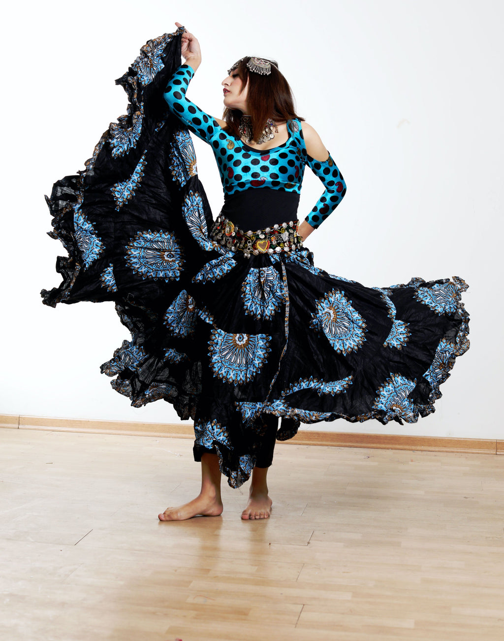 Digital print Skirt Black