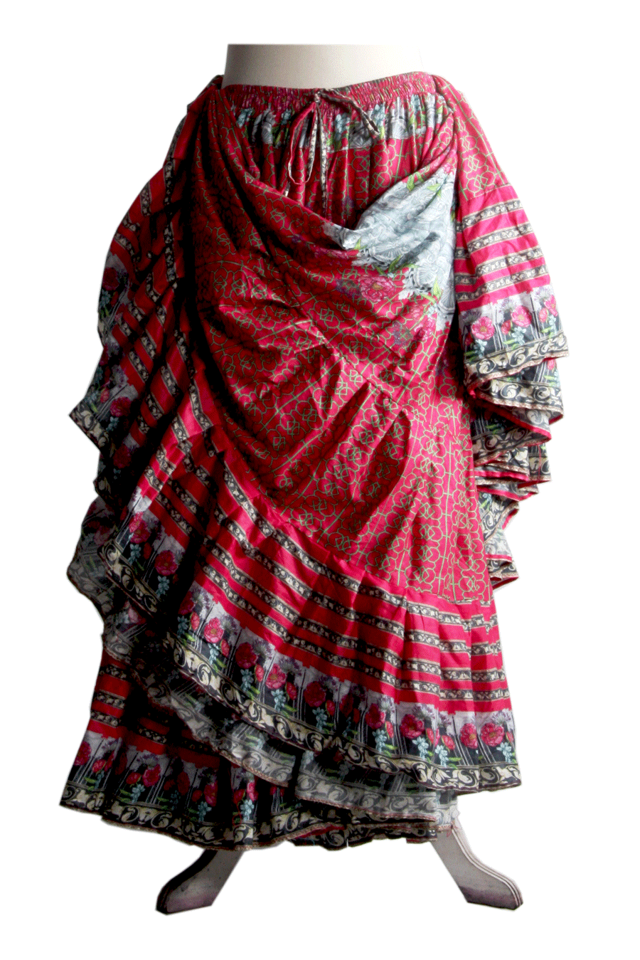 Digital print Skirt  Pink Flower WLS