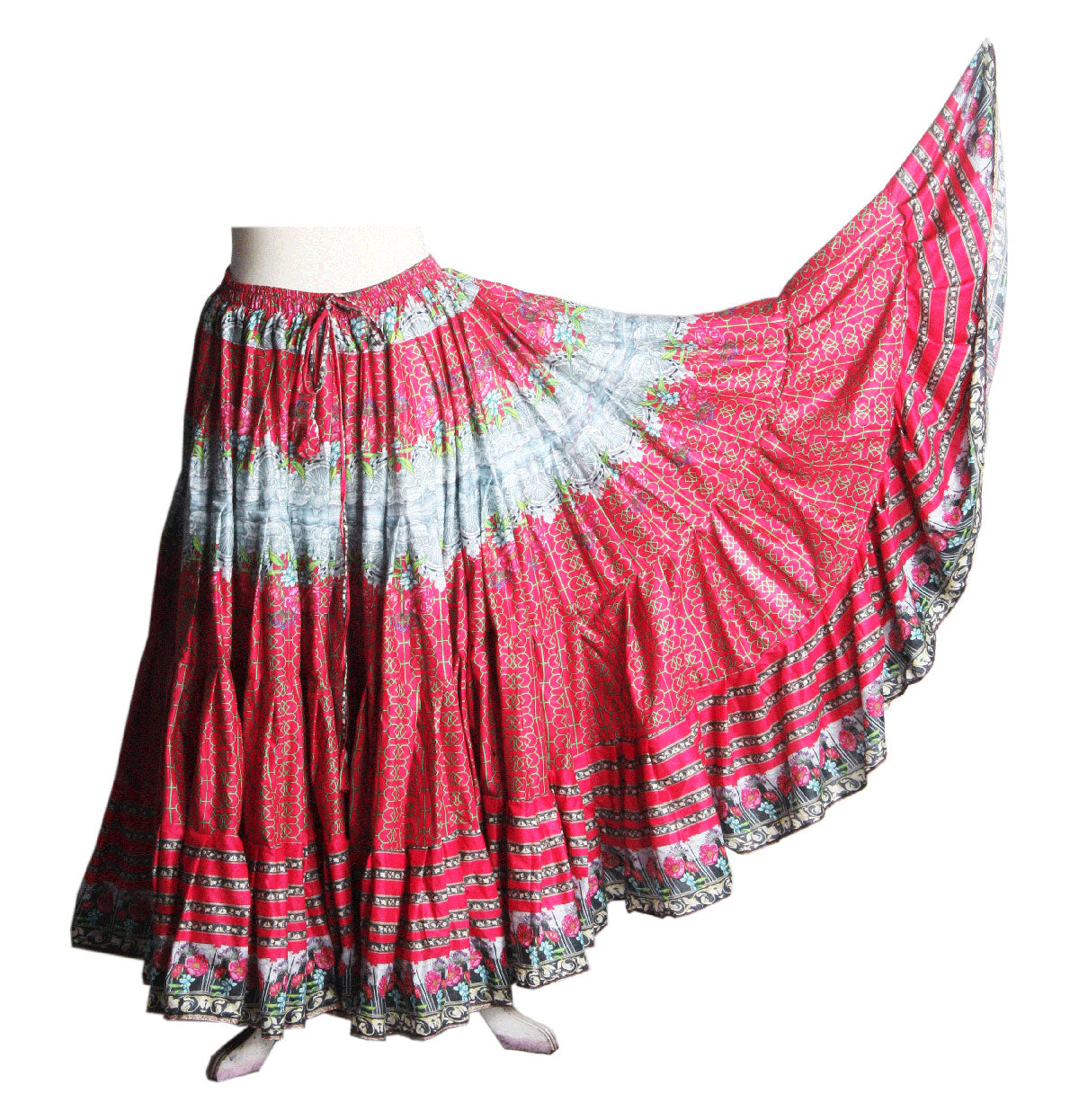 Digital print Skirt  Pink Flower WLS