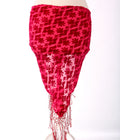 Burnout velvet hip scarf pink WS
