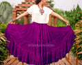 Solid color Skirt purple 100% cotton WLS