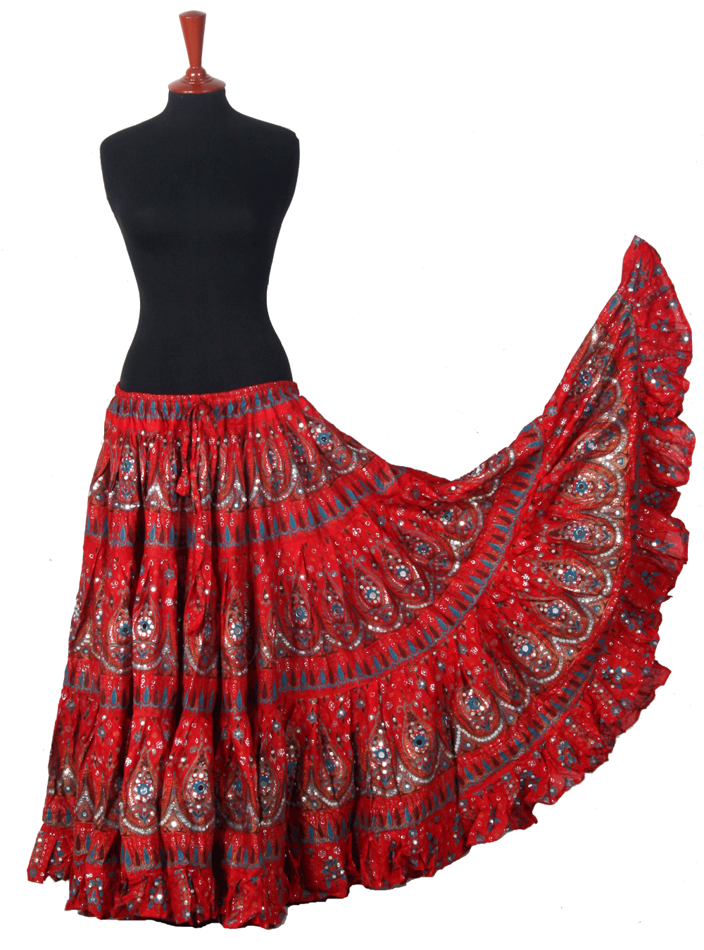 Block print beauty skirt Red WLS