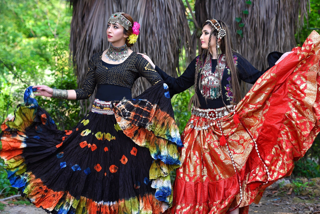 Red banarsi skirt WLS