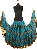 Block print skirt Jaipur Beauty 4 Border skirt with shiny trim WLS