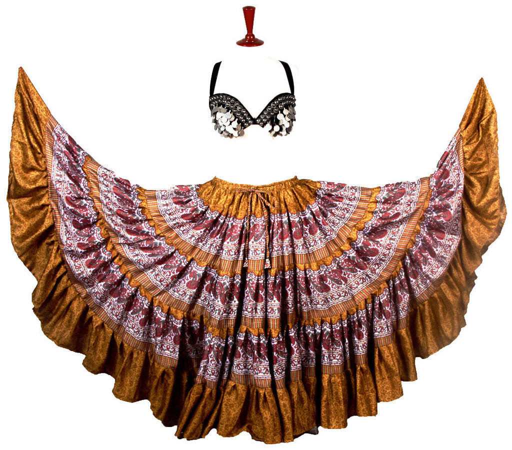 Block Print Skirt Gold Dust