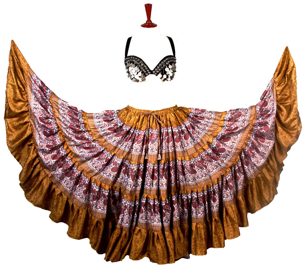 Block Print Skirt Gold Dust