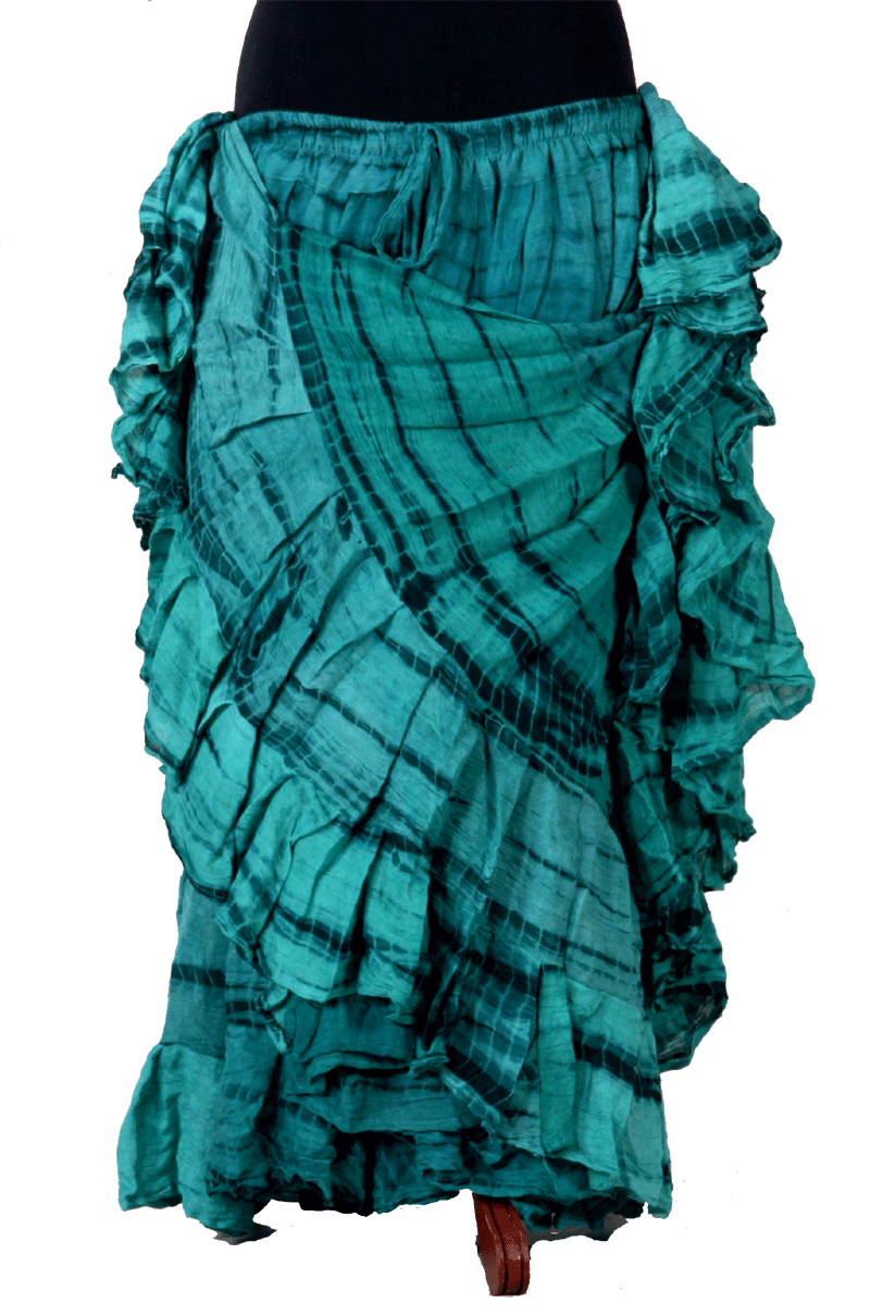 tiger stripe skirt teal/black 2020