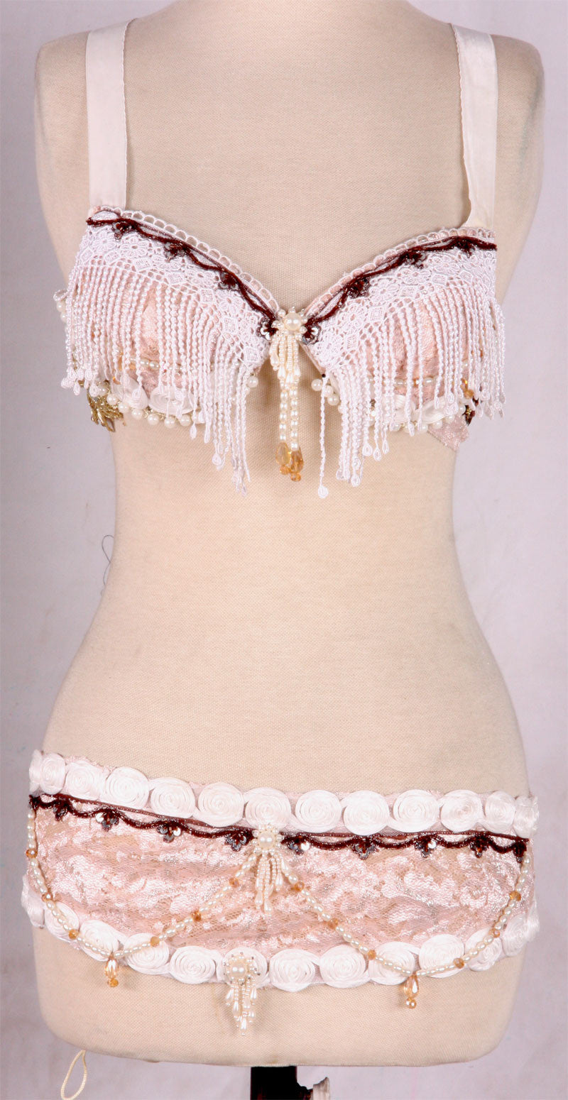 Steampunk Lace Bra Belt Set