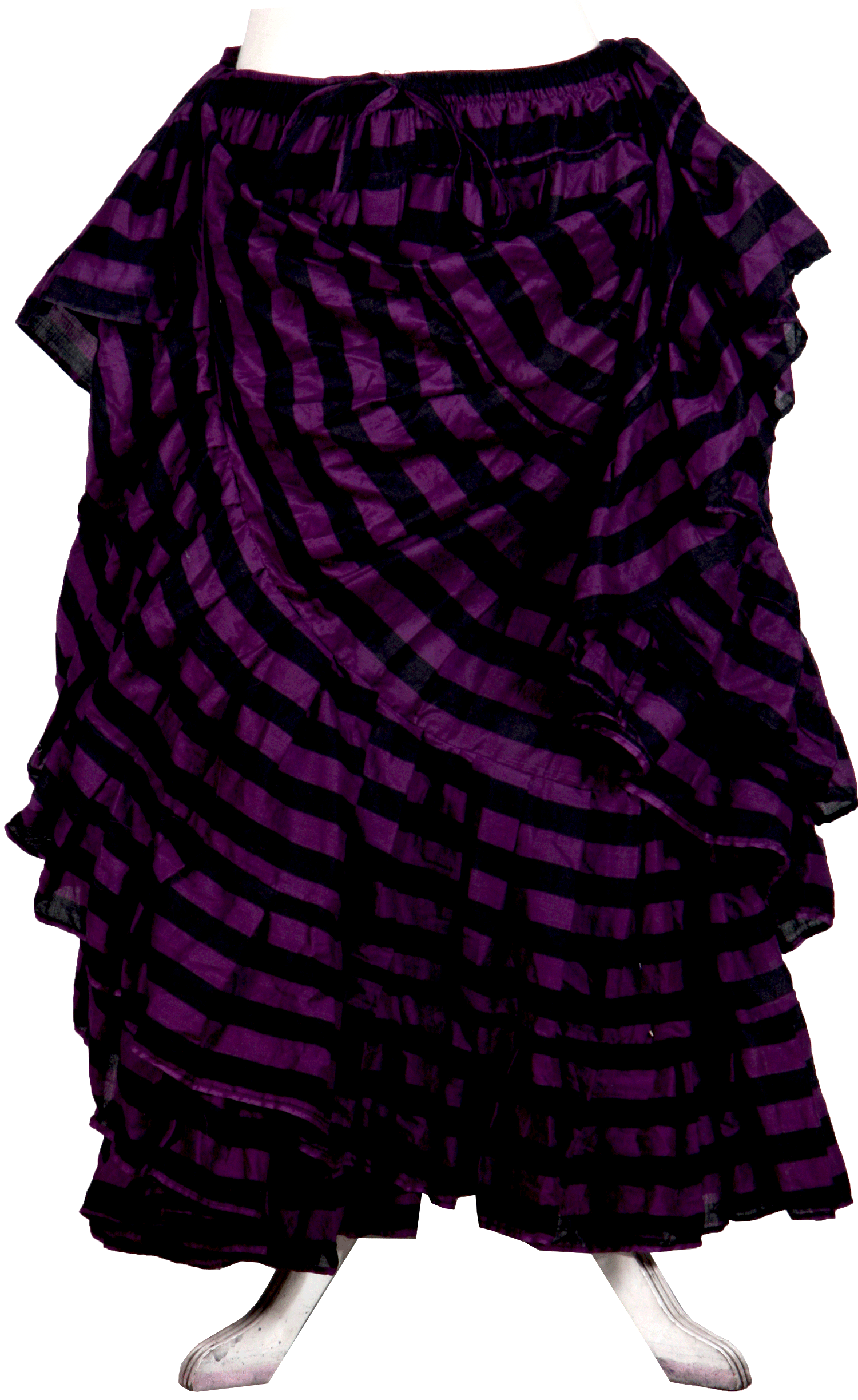 Black/Purple Stripe Skirt Block Print Skirt 25yards (100% Cotton)