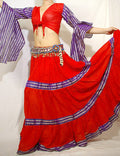 Tribal Gypsy Stripe 2 pcs Set Red/Purple