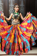 Block print skirt tie dye Beauty 4 Border skirt multi WLS