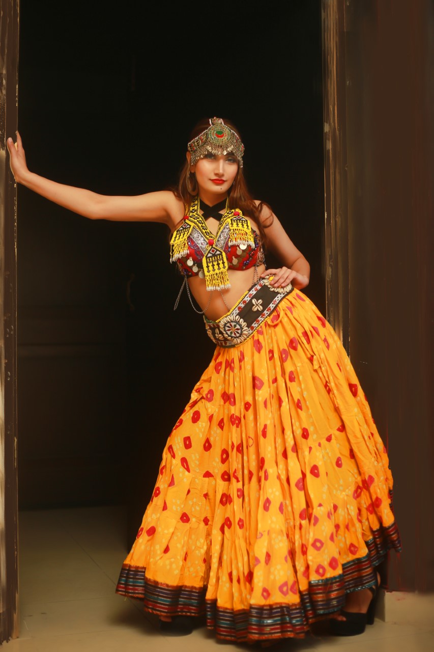 Jaipur multi dot padma skirt yellow WLS