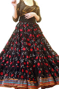 Jaipur multi dot padma skirt red/black