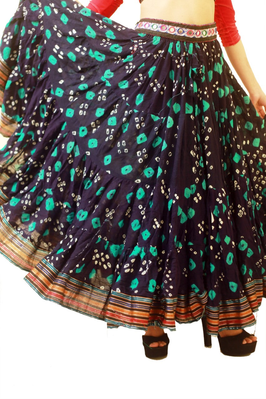 Jaipur multi dot padma skirt purple/turqouise WLS
