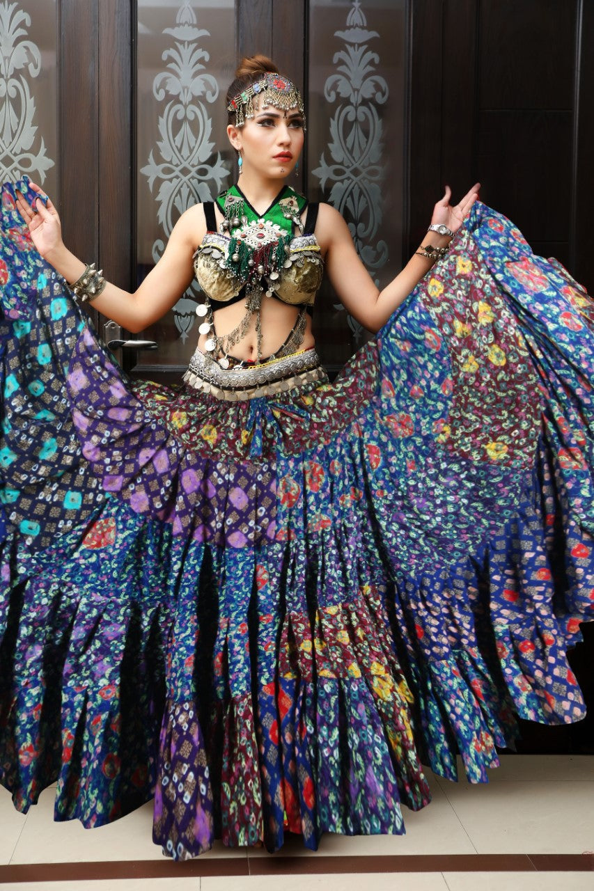 Jaipur Block print multi dot skirt WLS
