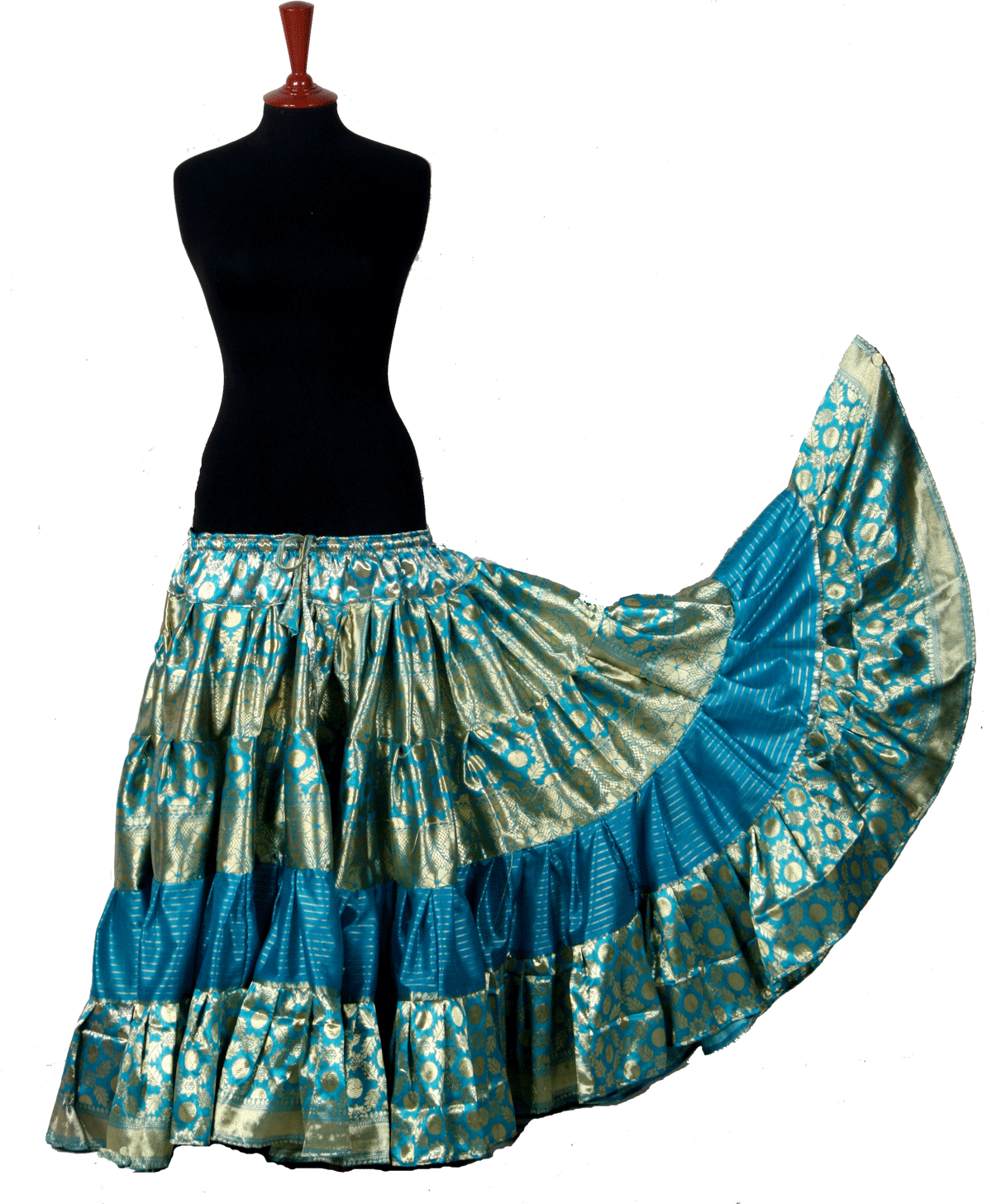 Turqouise banarsi skirt WLS