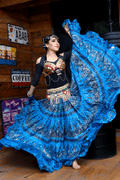 Block print beauty skirt Turquoise WLS