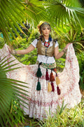 Digital print Skirt white beauty WLS