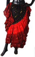 Wow Sari Bindi border Skirt Black Red Burgundy WLS