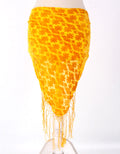 Burnout velvet hip scarf yellow WS