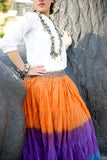 3 tone skirt orange/purple/blue