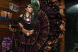 Block print skirt Persian with padma border
