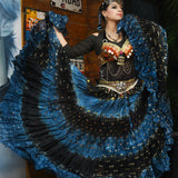 Senoritas skirt blue black