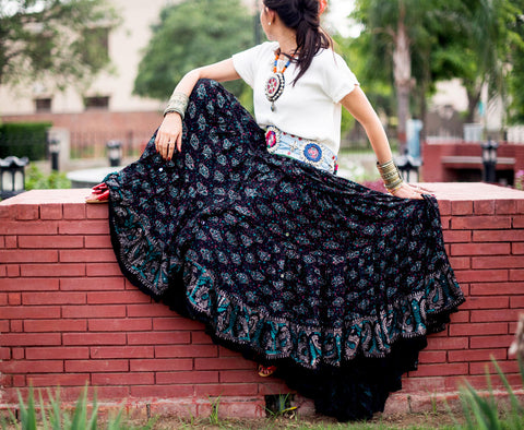 Block print skirt New Collection
