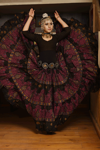 Block print skirt Persian
