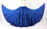 Tribal Belly dance Ashwarya Skirt  Royal Blue 100% Cotton