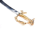 Belly dance Dragon sword silver Blade with golden handle