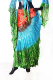 Lurex 3Tone Skirt red/turqouise/green