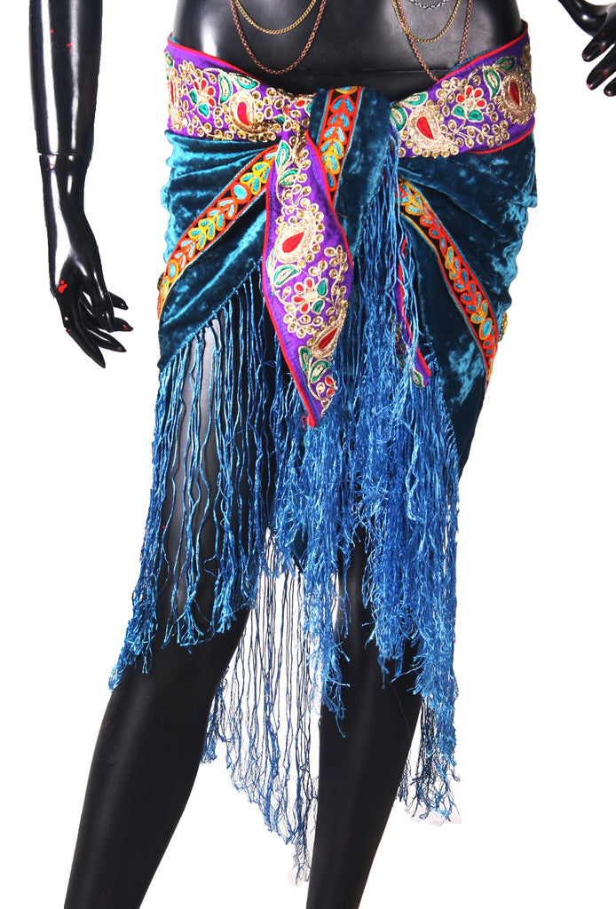 Mirror Hip scarf Blue – Senoritas-tribal-designs
