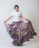 Digital Printed Skirt Shades Of Purple