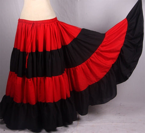Malai Silk skirt Red/Black